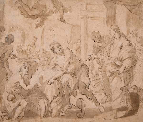 Christ Healing the Paralytic at Bethesda circa 17th century