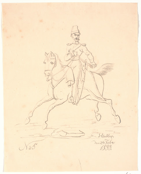 Soldat til hest vendt mod venstre 1844