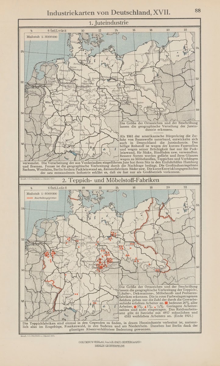 Industriekarten von Deutschland XVII 1926