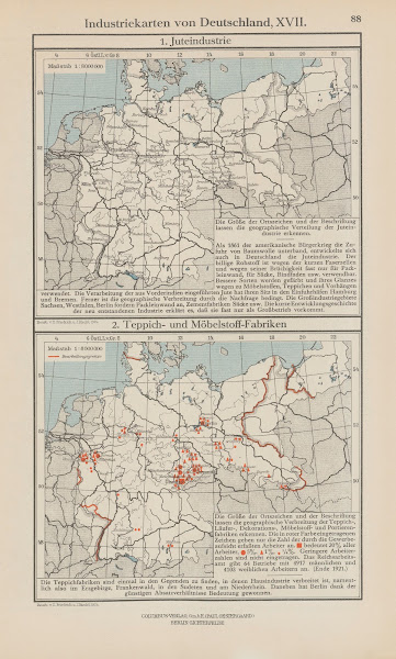 Industriekarten von Deutschland XVII 1926