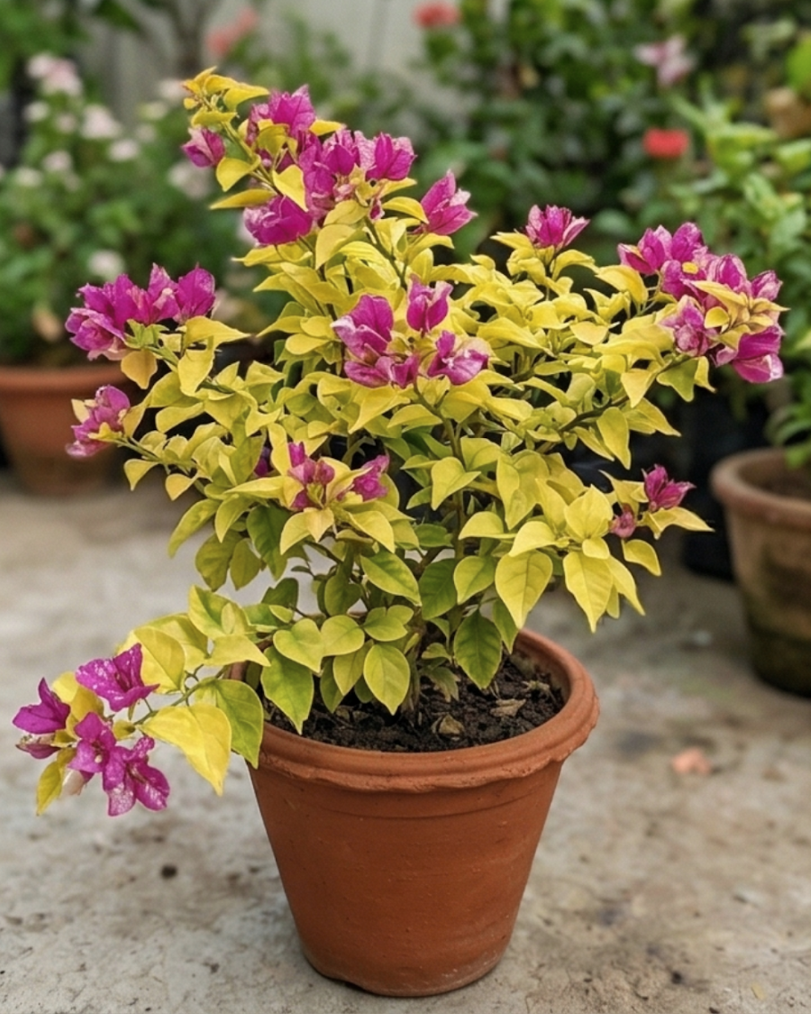 Imported Golden Butter Cup Bougainvillea Plant — view 5