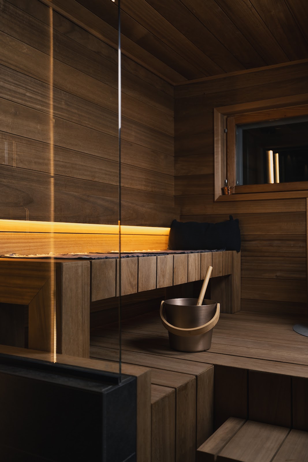 Private sauna, Chalet Utsu