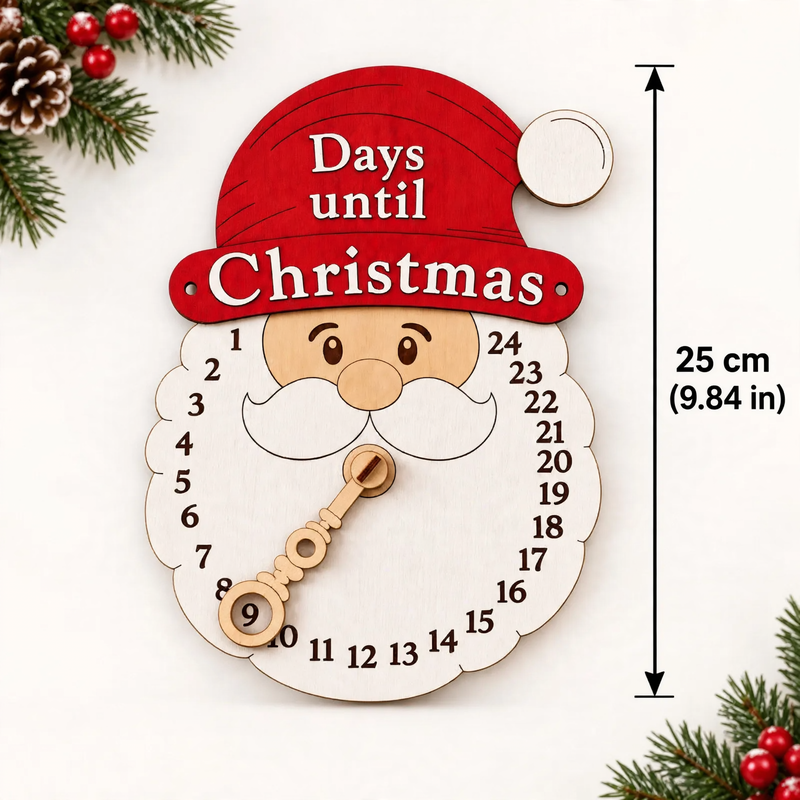 Christmas Countdown Sign Made of Wood