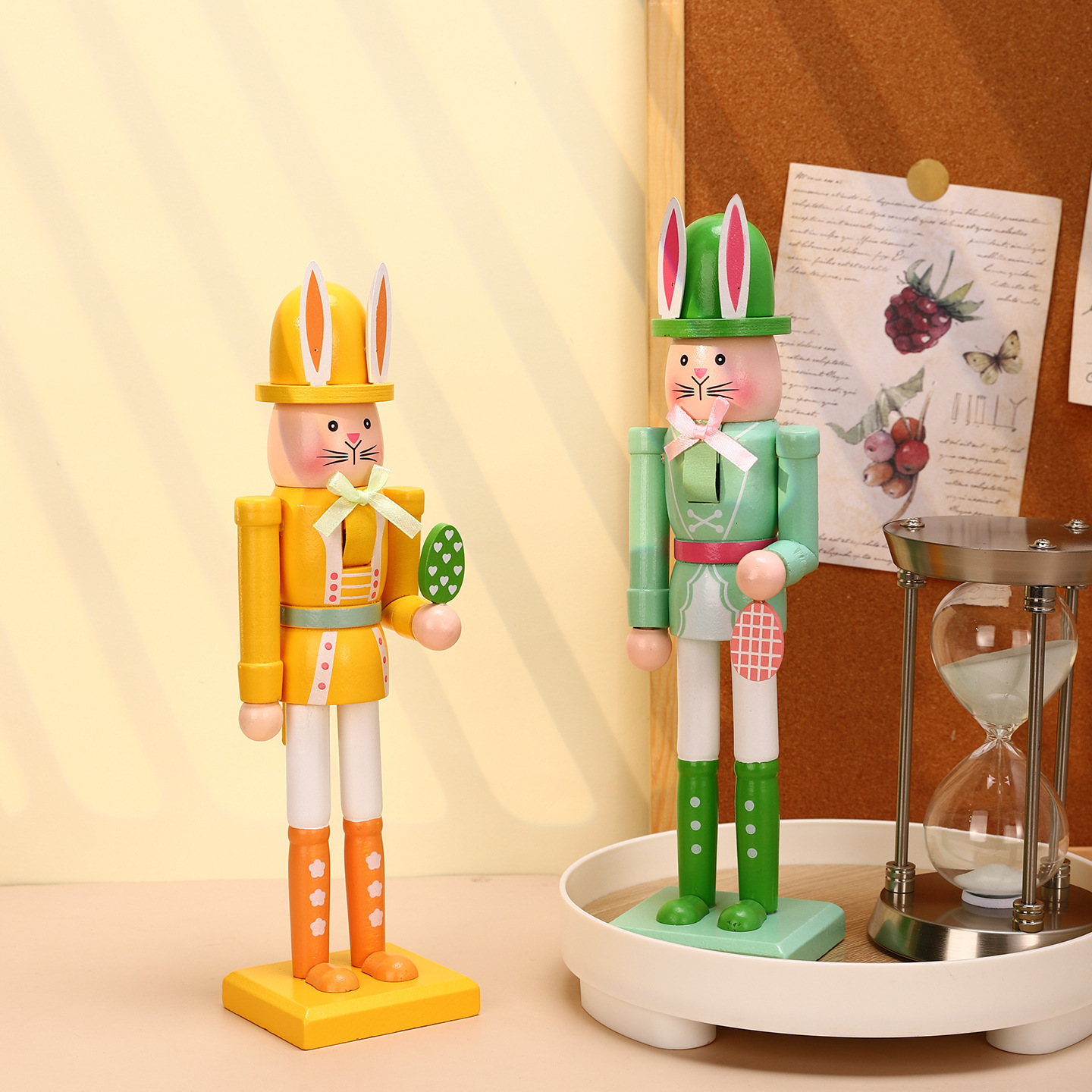 Decorative Easter Nutcracker Figure Made of Wood