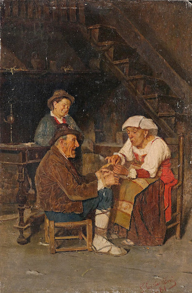 Hilfe für die Spitzenklöpplerin 1881