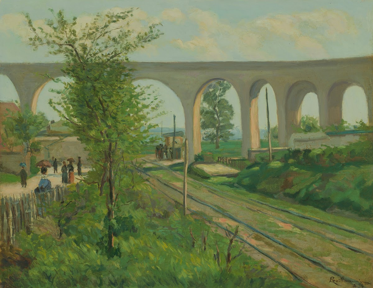 The Arcueil Aqueduct at Sceaux Railroad Crossing 1874