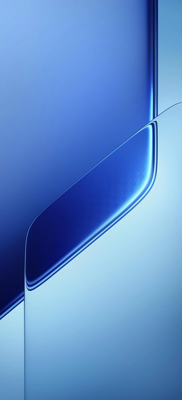 Abstract Blue Geometric Curves - 3D Abstract Rendering 2K iPhone Wallpaper (1454x3200)