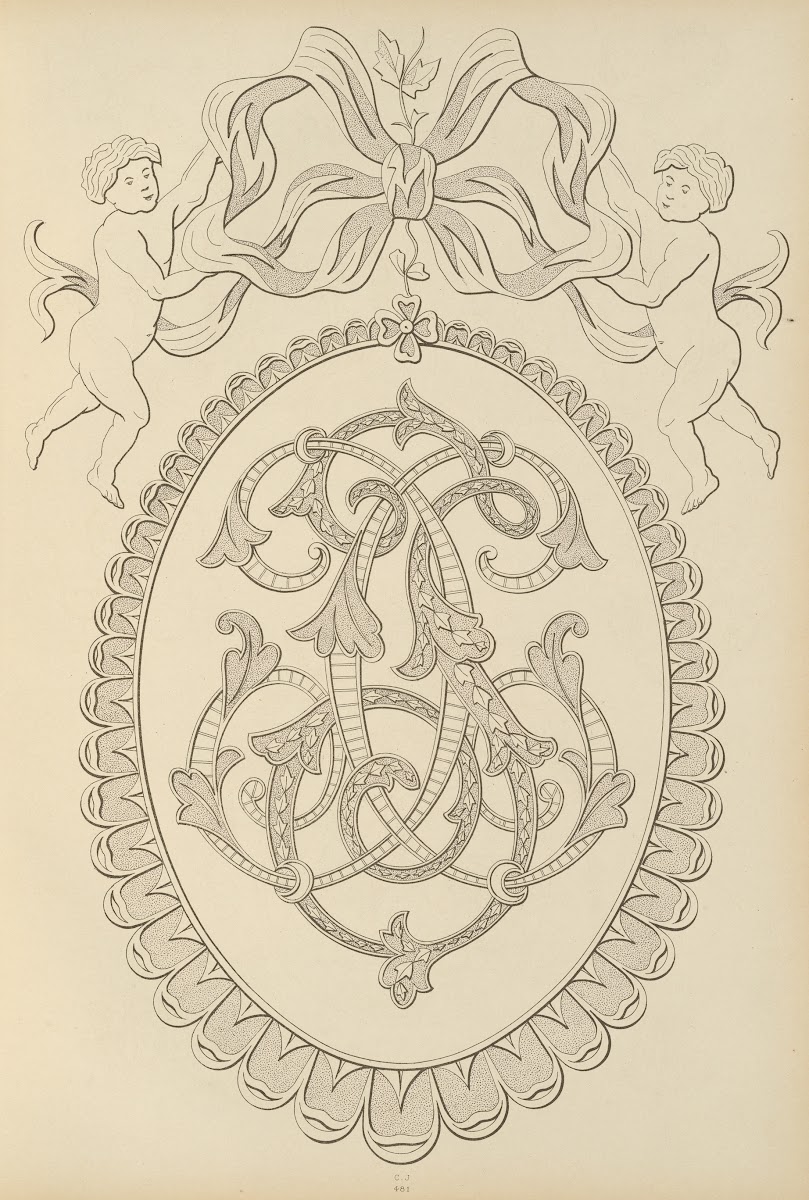 Album de chiffres  monogrammes couronnes de noblesse francaises et etrangeres Pl