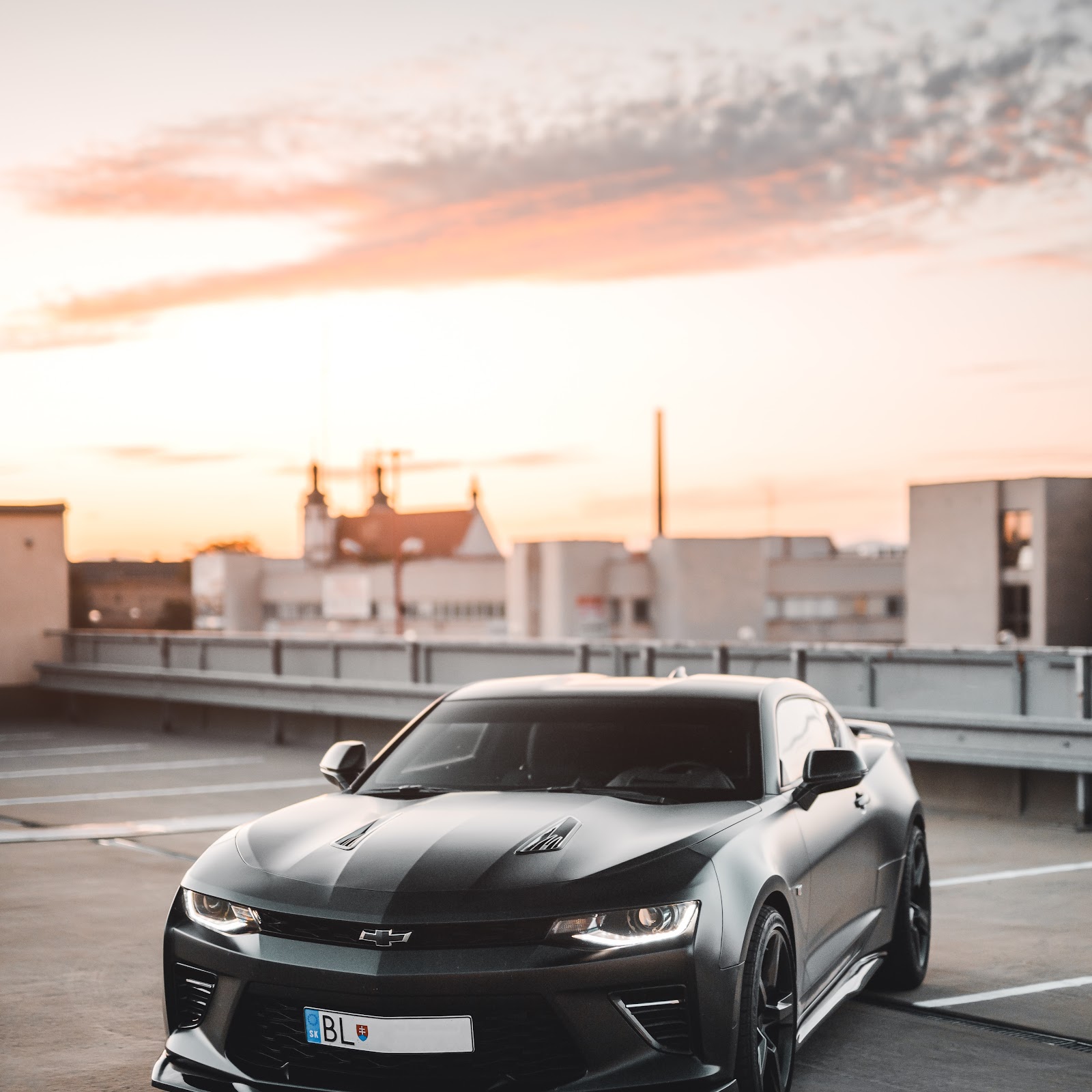 Download Camaro, Car, Coupe, Sunset, Automotive 5K iPhone
