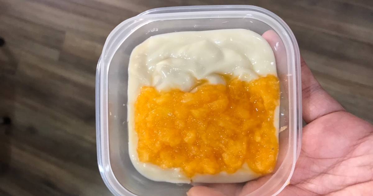 Ăn nhẹ ăn dặm: sữa chua topping đu đủ (không cần nồi ủ)