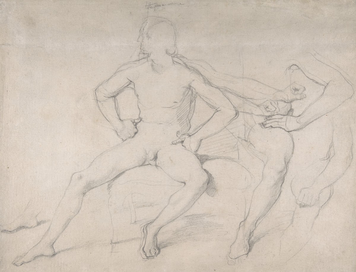 Study of a Seated Nude Male