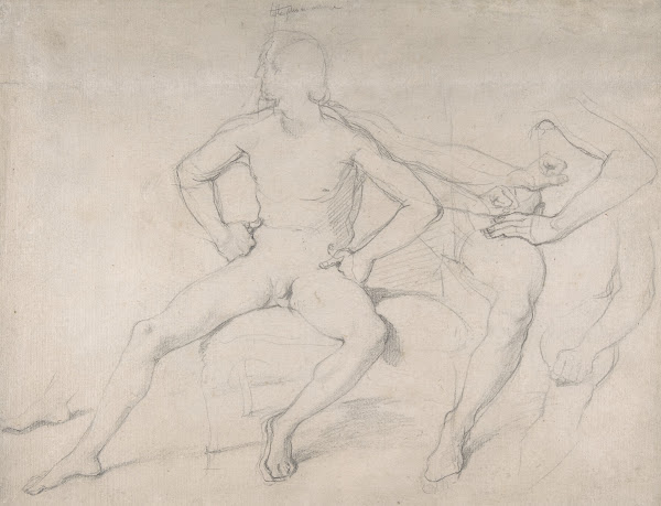 Study of a Seated Nude Male