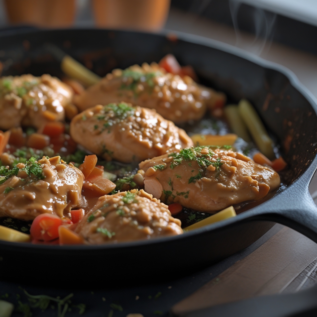 Final Peanut Butter Chicken Power Skillet