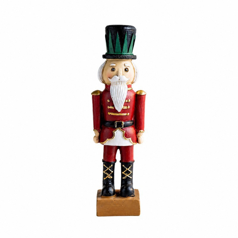 Decorative Nutcracker Soldier made of resin for the Christmas season