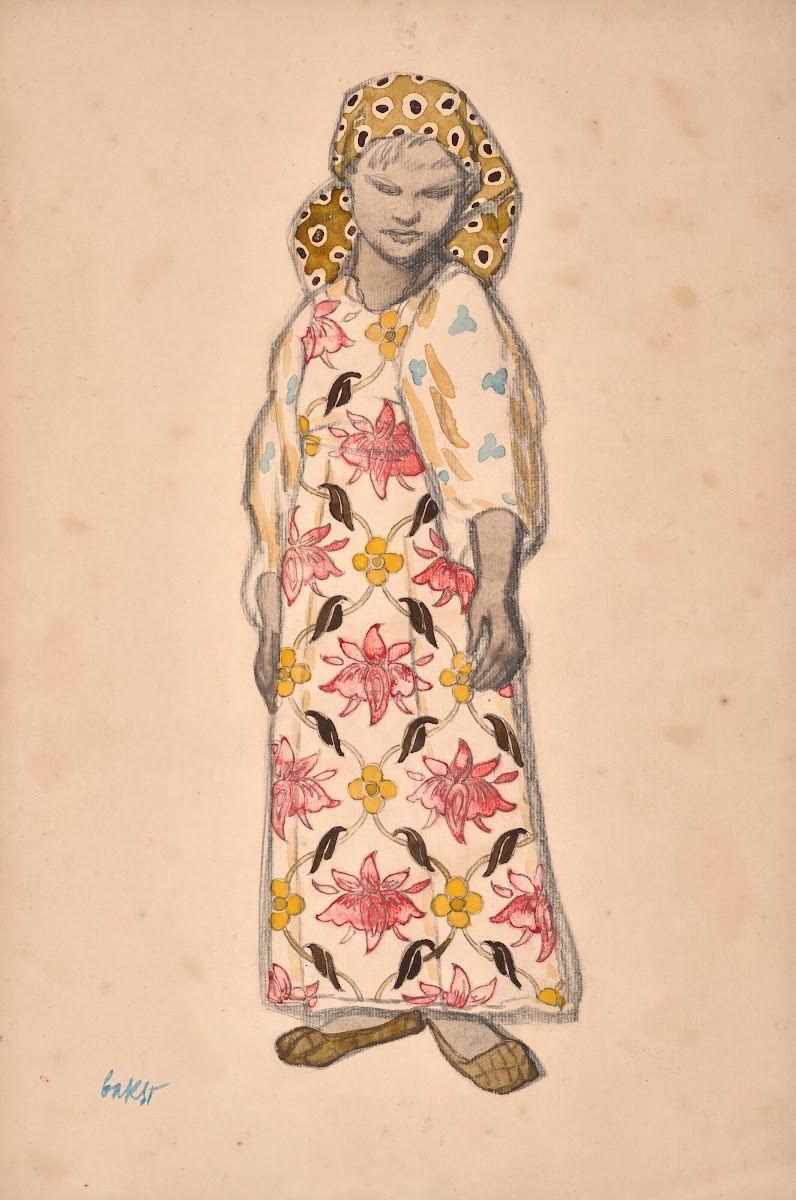 Peasant girl in bast shoes 1922