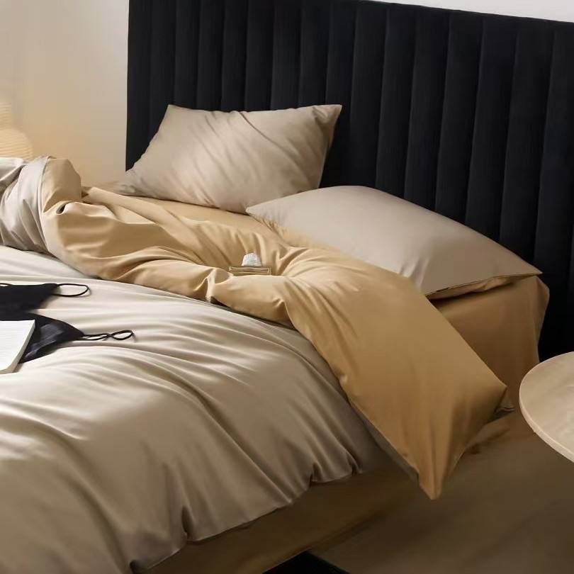 Satin-Bettwäsche-Set aus 100S Langstapel-Baumwolle