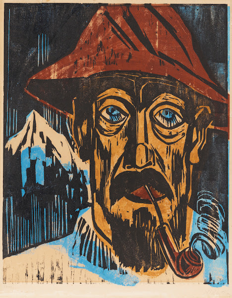 Smoking Swiss man 1923