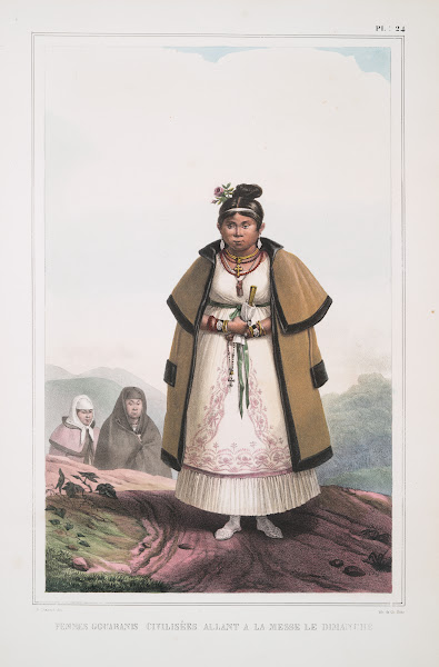 Femmes Gouaranis civilisées allant à la messe le Dimanche 1834   1839