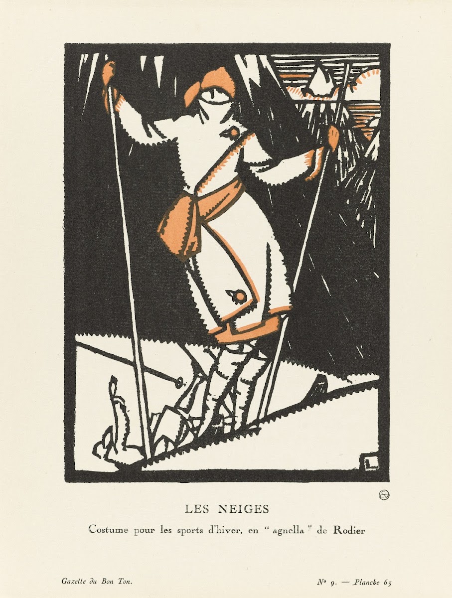 Les Neiges Costume pour les sports dhiver enagnella de Rodier 1920