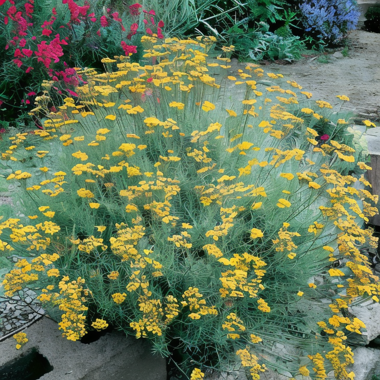 Helichrysum italicum, la pianta del curry con foglie argentate e fiori gialli