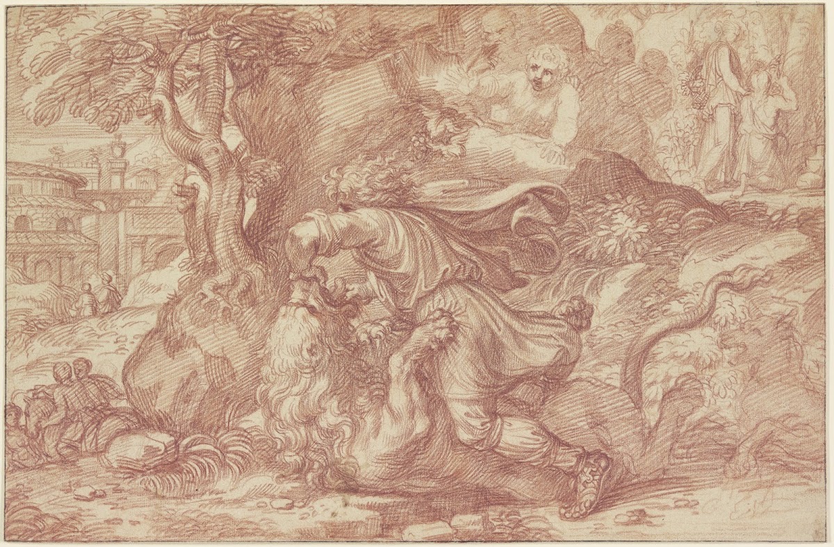 Samson tears the lion apart