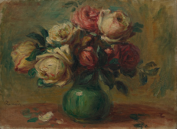 Roses in a Vase c 1890