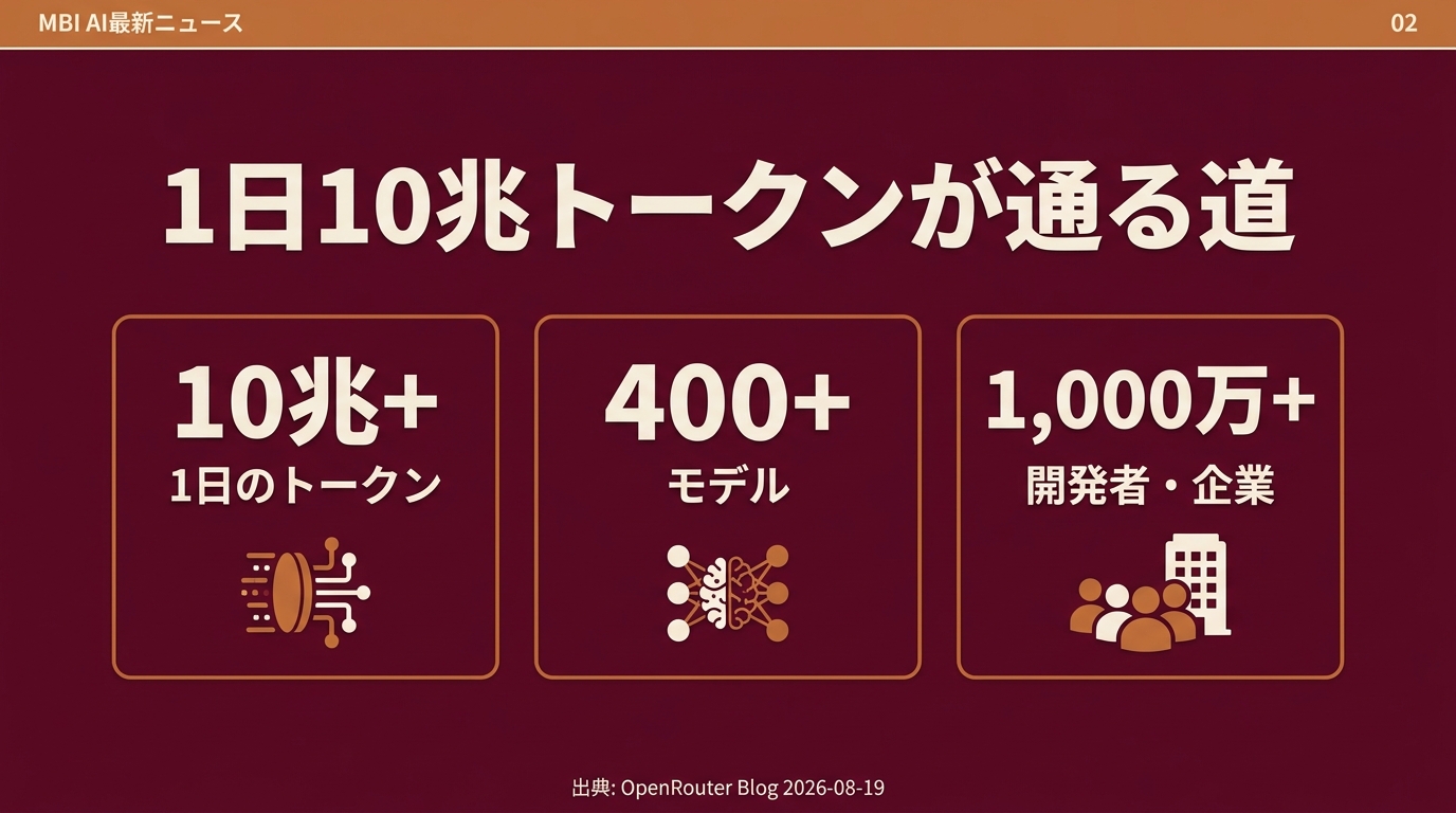 1日10兆トークンが通る道