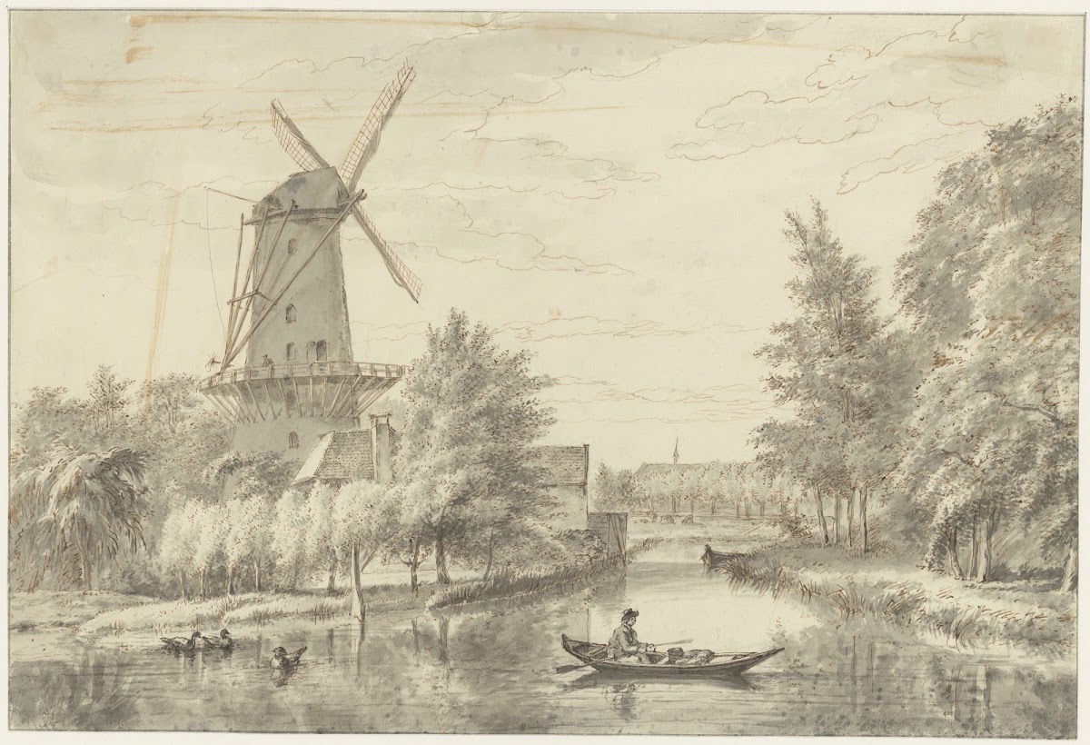 Kloppersingel Met Molen 1800