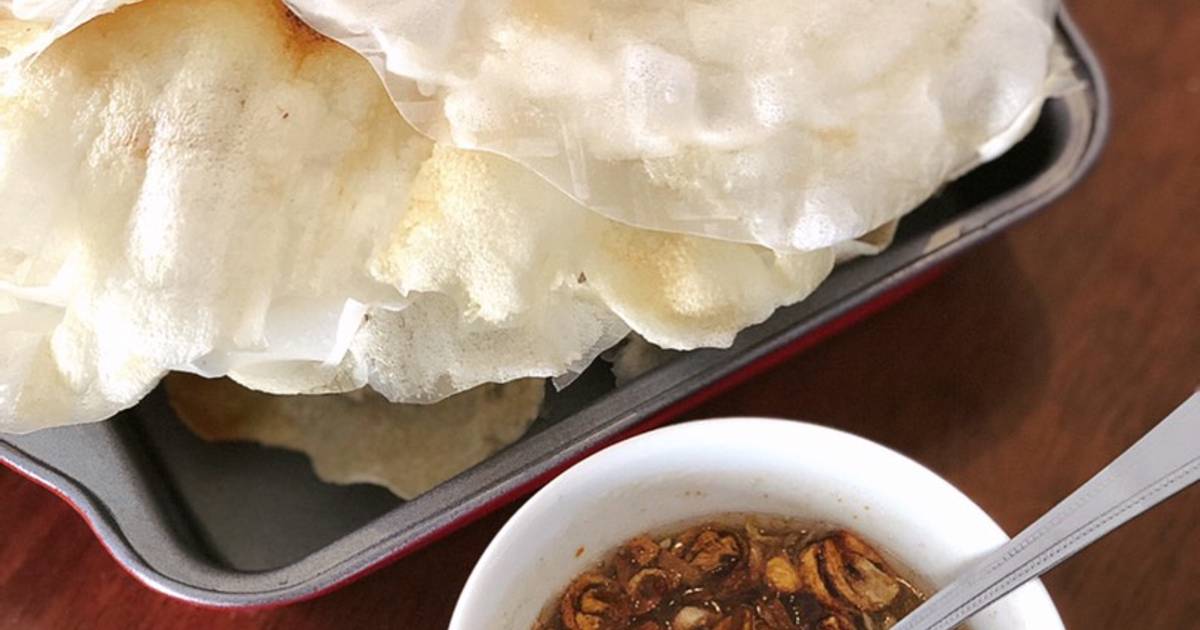 Làm bánh tráng đập Hội An bằng bánh tráng nhúng