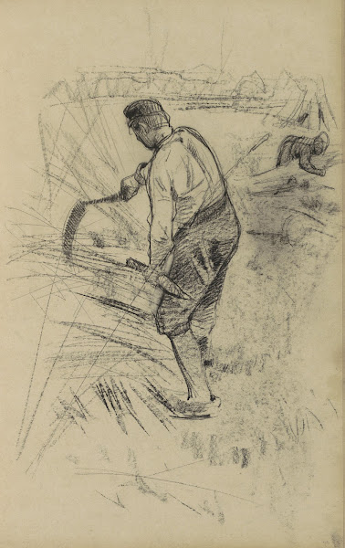Boer met een zeis op het land 1884 1887