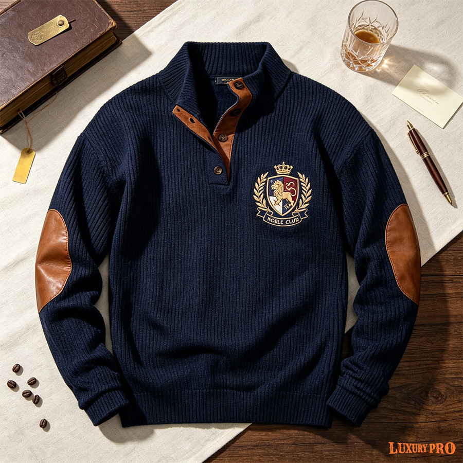 AOP Stand-up collar long sleeves