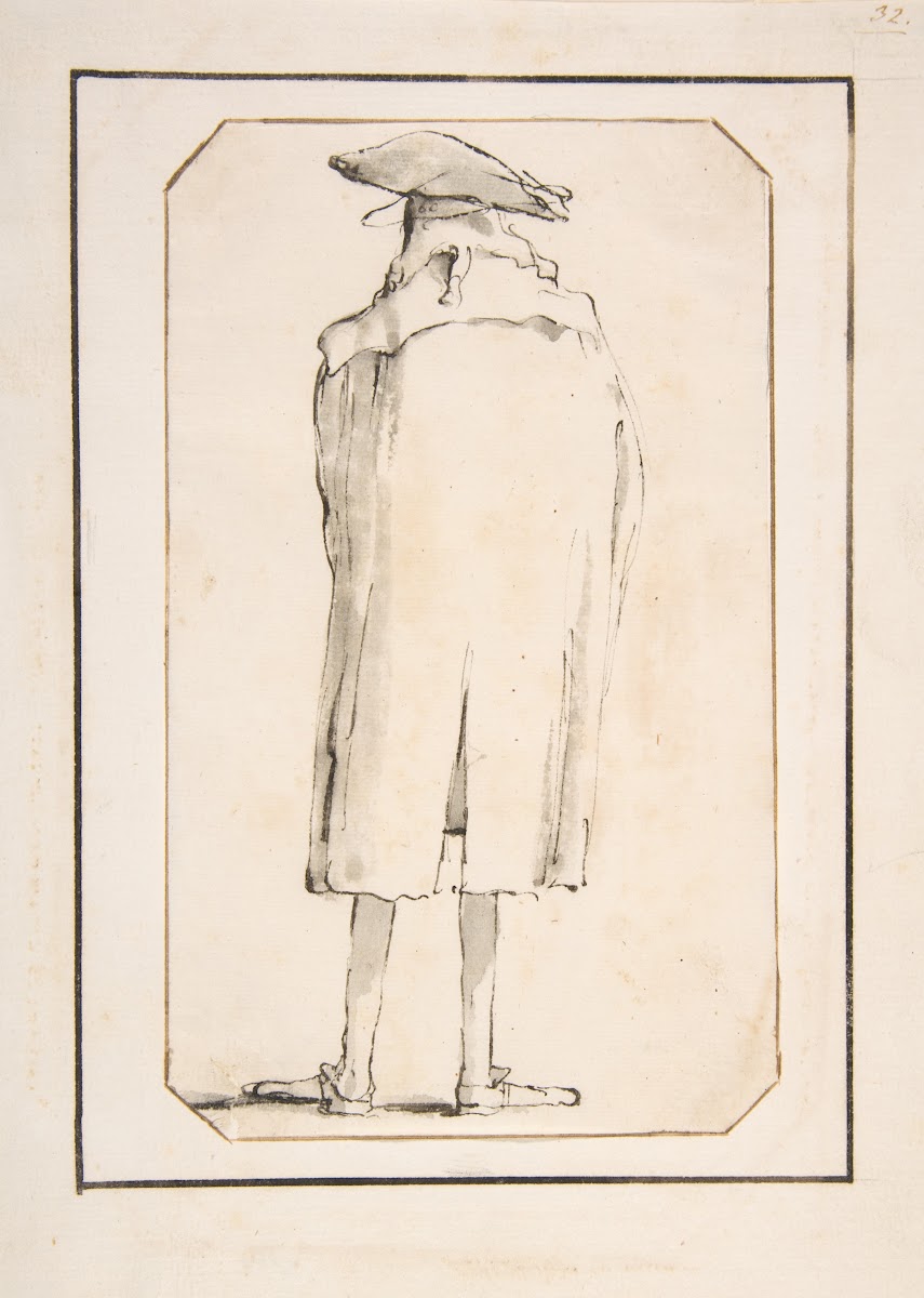 Caricature of a Man Seen from Behind 1760