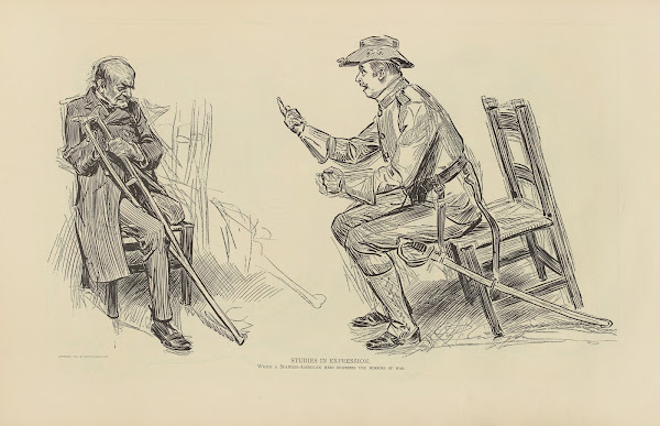 Studies in expression while a Spanish American hero describes the horrors of war
