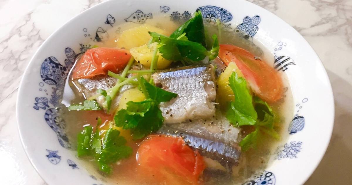 Cá thu nhật nấu canh ngót(canh mẵn)