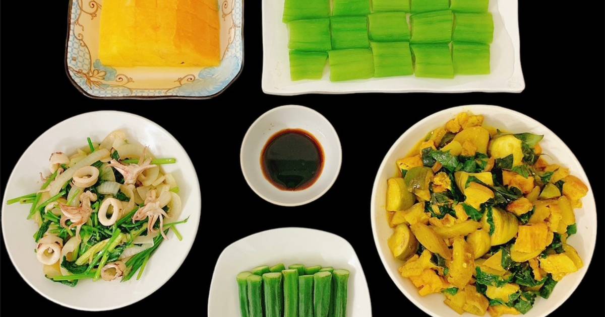 Bong bóng mùa hè - Mực xào cần tỏi