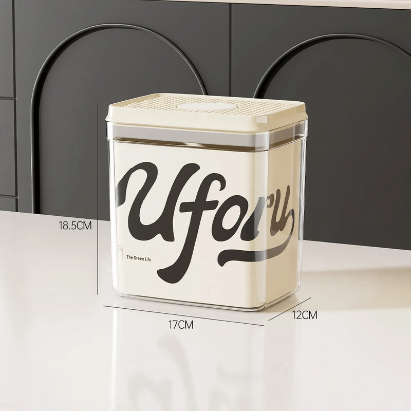 Square storage container with pressure seal
