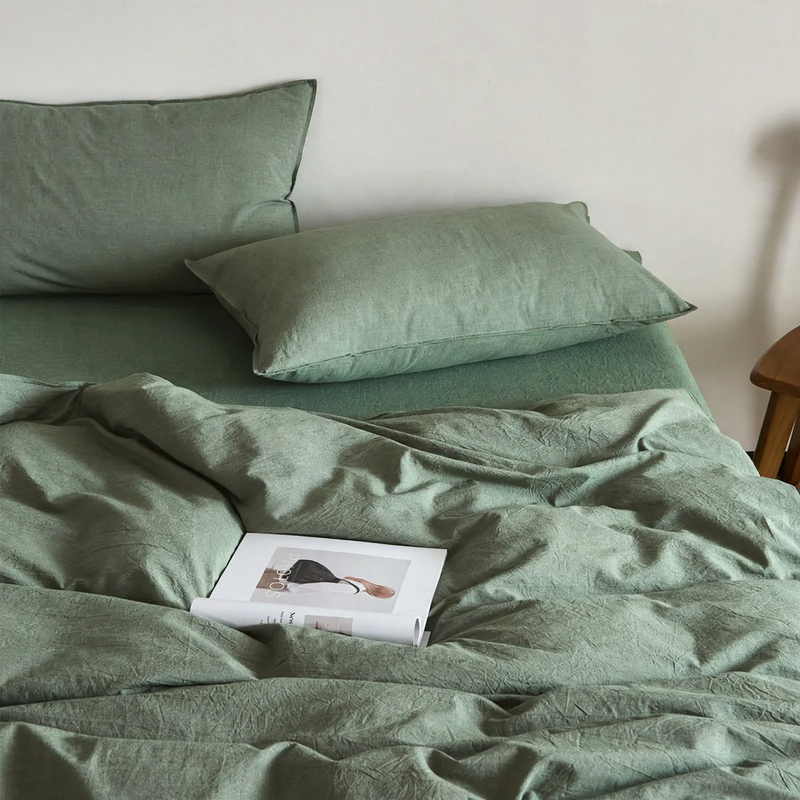 Cotton Bed Cover, 100% Cotton, Stone-Washed Finish