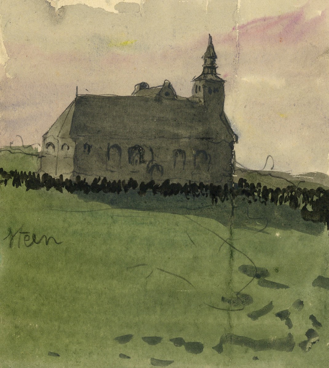Sint Salvatorkerk in Hakendover  zijaanzicht