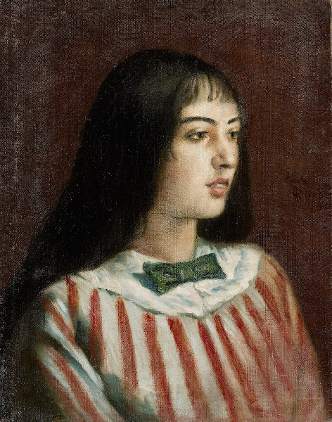 Jeune femme au nœud papillon 1891