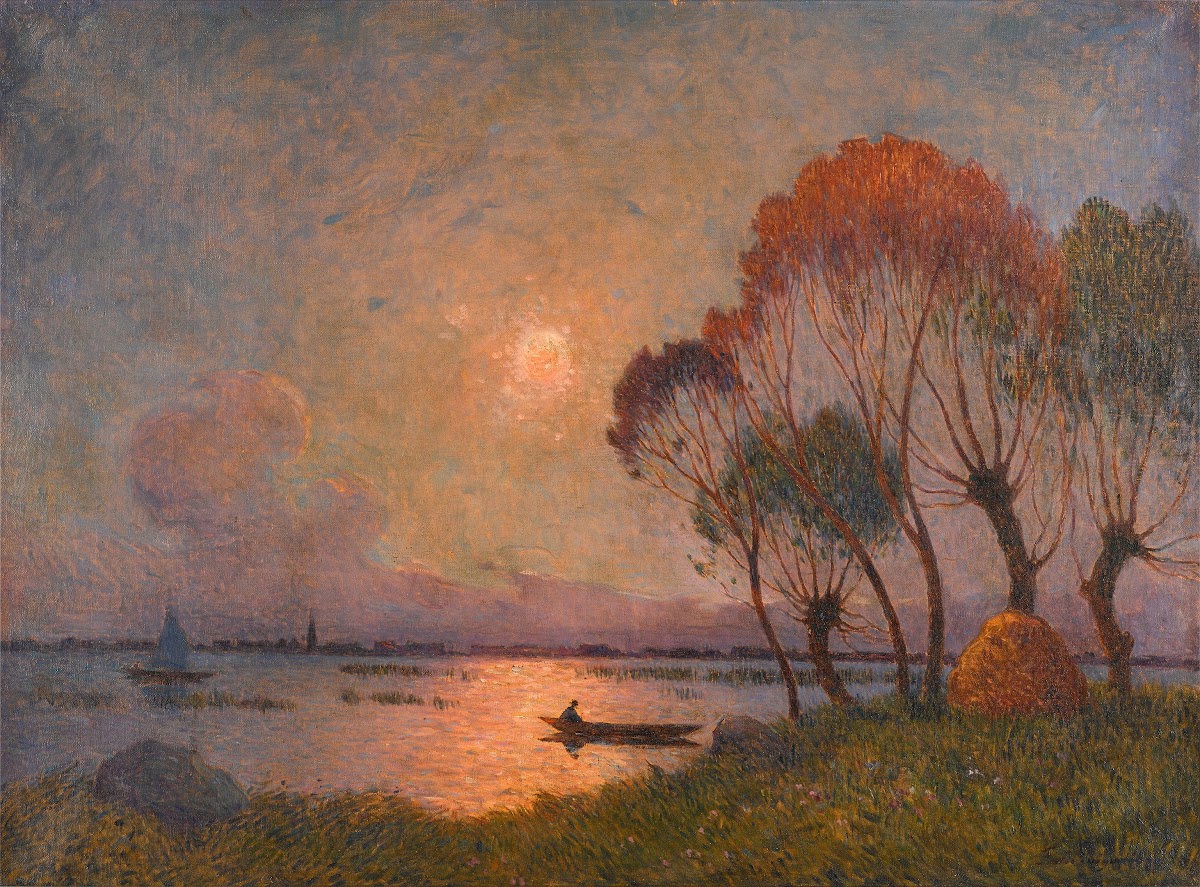 Coucher de soleil sur le marais