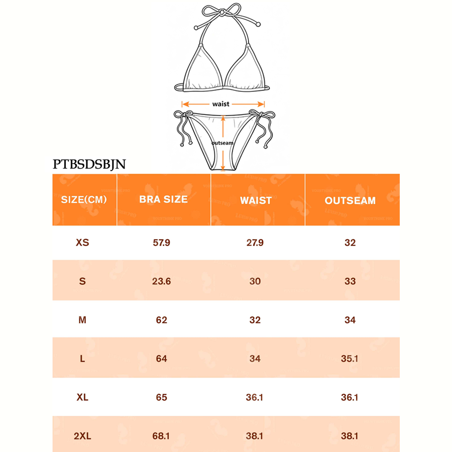 AOP PTB Women's Triangle Bikini with Padding