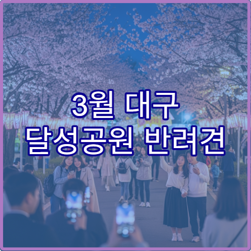 3월 대구 달성공원 반려견 동반 산책 가능 구역과 안전 주의사항 코스