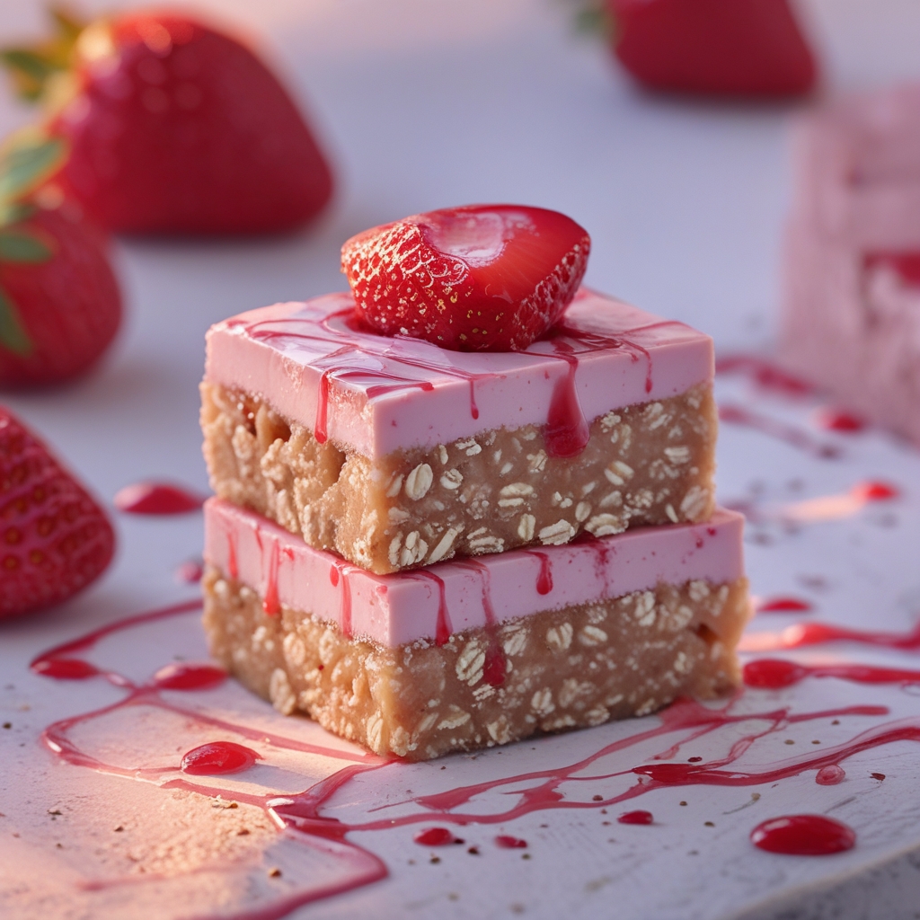 Final Strawberry Cheesecake Protein Baked Oats