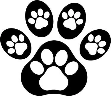 Paw Print Motif Free SVG for Waterjet Cutting and Engraving