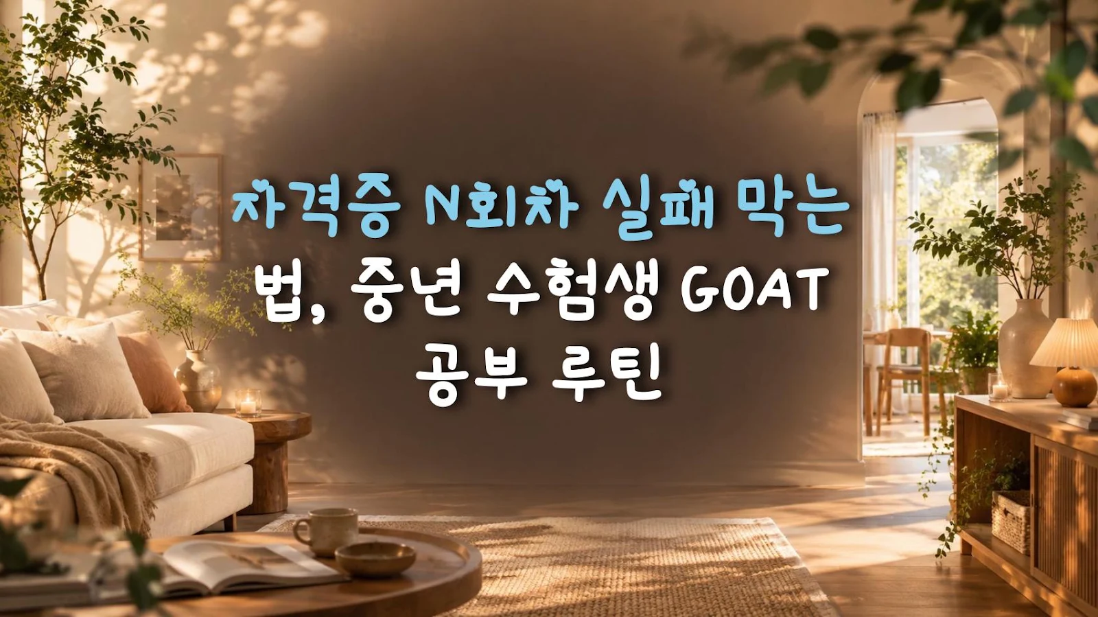 자격증 N회차 실패 막는 법, 중년 수험생 GOAT 공부 루틴