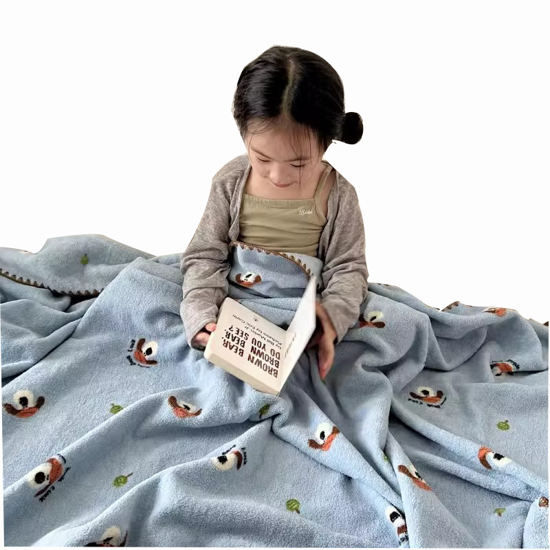 Cozy children's living blanket with cartoon motif, various sizes