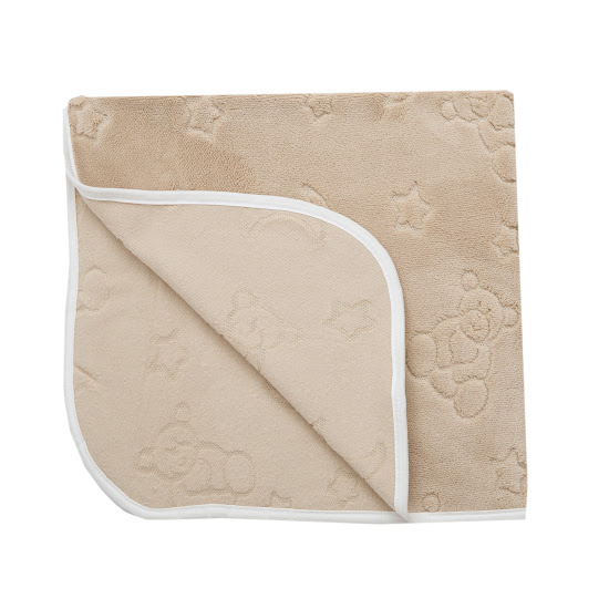 Children's blanket Twins Bear Hugs 100x80 (velour) beige