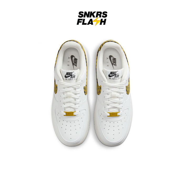 NIKE AIR FORCE 1 LOW GINGHAM YELLOW BLACK - Size 36.5