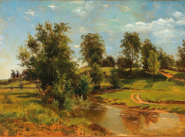 A Hilly Landscape with Creek c 1868 69
