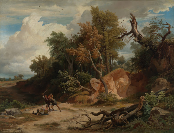 Der Mittag Der Überfall auf den Wanderer 1857
